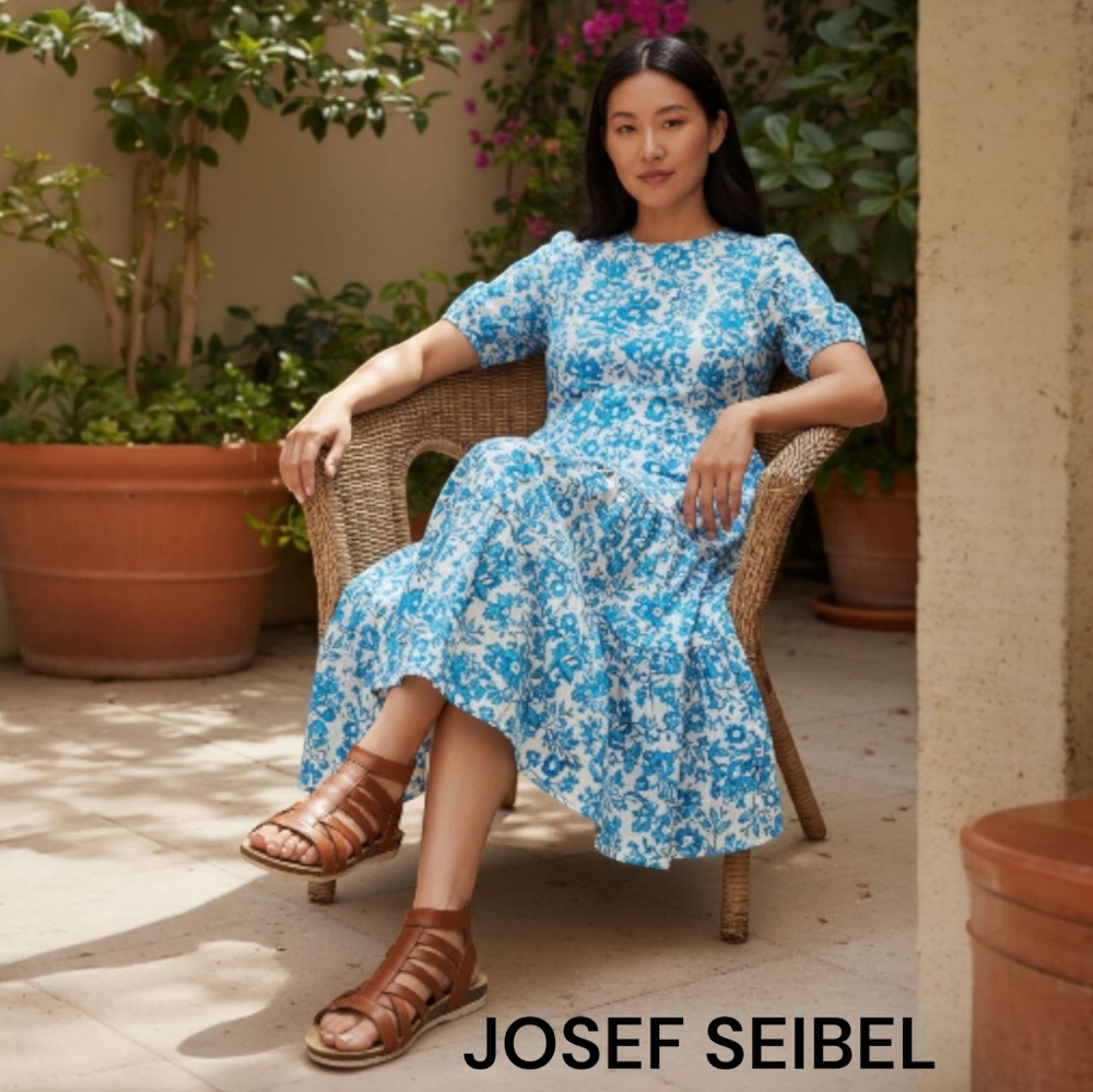 Josef Seibel | Women's Hailey 17 Leather Gladiator Sandals | Camel | 9.5 EU 40